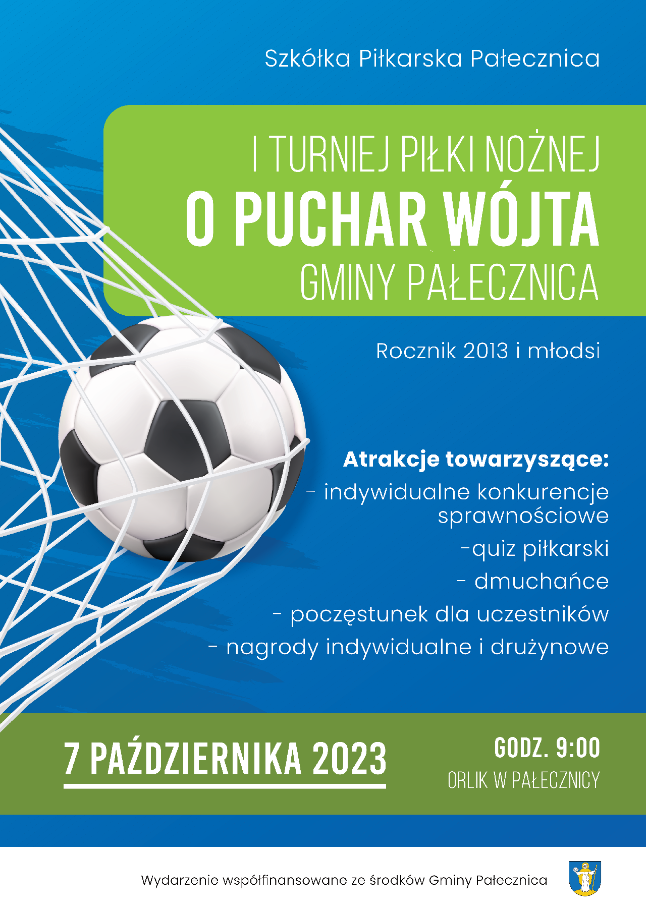 Plakat promujący turniej piłkarski